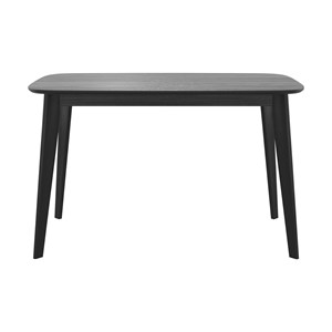 Table rectangulaire 4 personnes en bois noir 120 cm - oman