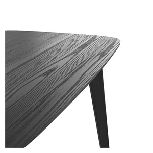 Table rectangulaire 4 personnes en bois noir 120 cm - oman