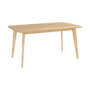 Table rectangulaire 6 personnes en bois clair 150 cm - oman
