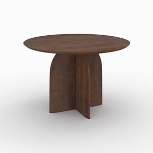 Table ronde en bois de manguier 4 places - caïpi