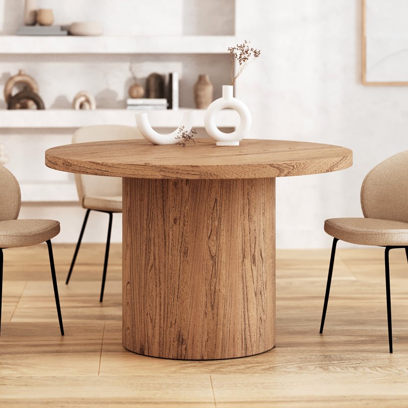 Table ronde en bois d'orme 4 personnes - gaston