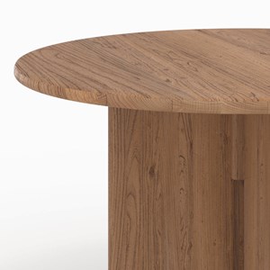 Table ronde en bois d'orme 4 personnes - gulia