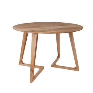 Table ronde 4 personnes en bois d'acacia d115 cm - iguana
