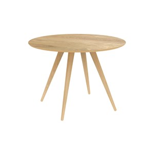 Table ronde 4 personnes en bois clair naturel d105 cm - liwa