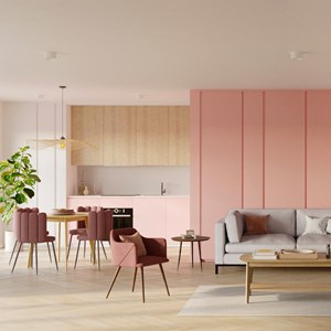 Table ronde 4 personnes en bois clair d100 cm - réno