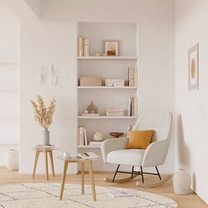 Tables basses rondes en verre et bois d'hévéa (lot de 2) - vénus