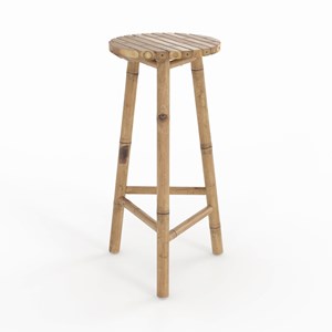 Tabouret de bar extérieur en bambou 74 cm - eli