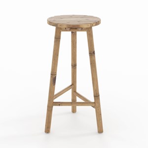 Tabouret de bar extérieur en bambou 74 cm - eli