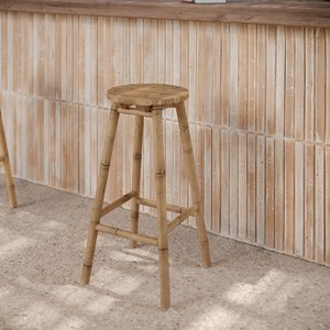 Tabouret de bar extérieur en bambou 74 cm - polly