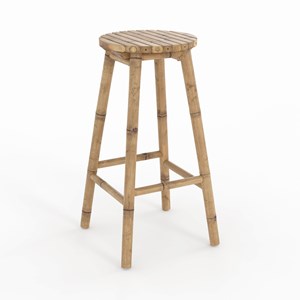 Tabouret de bar extérieur en bambou 74 cm - polly