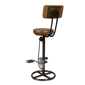 Chaise de bar 76 cm en cuir avec dossier - phoenix