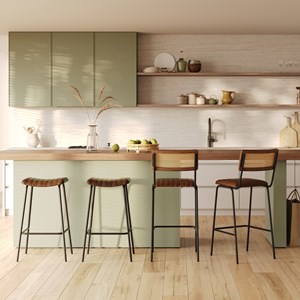 Lot de 2 tabourets de bar 77 cm en cuir marron et pieds en métal - lupin