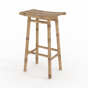 Tabouret de bar extérieur en bambou 74 cm - vadella