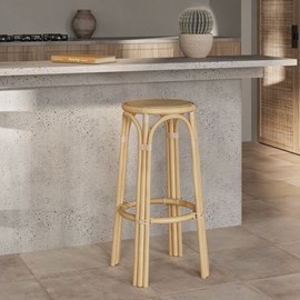 Tabouret de bar 77 cm en rotin - vania
