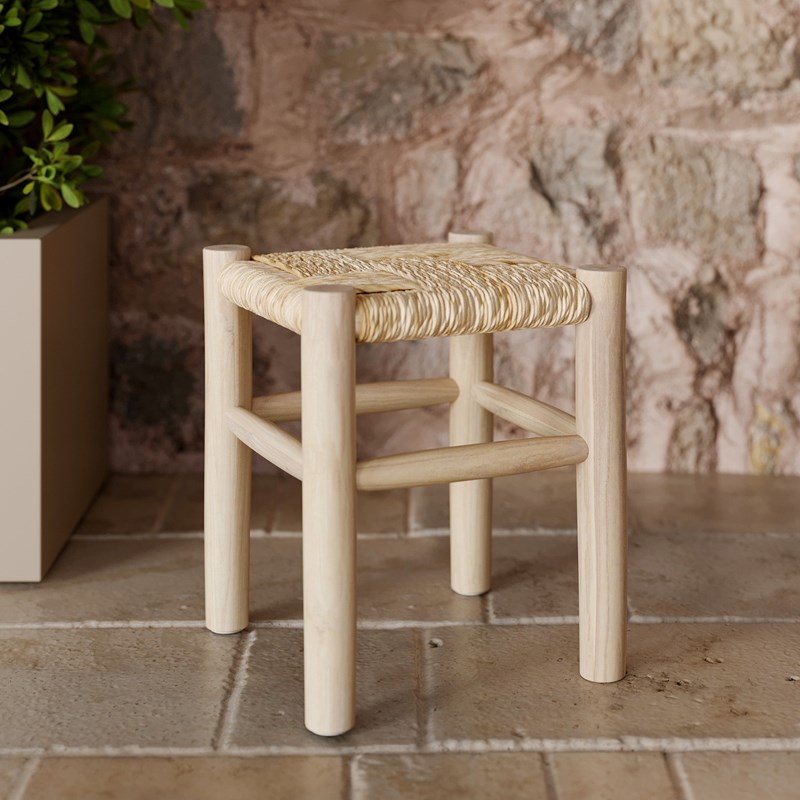 Tabouret en branche de teck h35,5 cm - popa