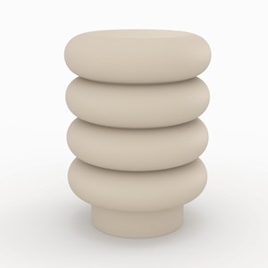 Tabouret rond en métal gris h41 cm - félicie