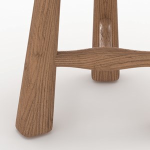 Tabouret en bois d'orme h42 - toby