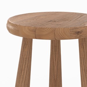 Tabouret en bois d'orme h42 - toby