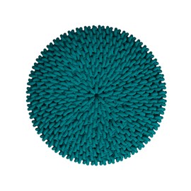 Petit tabouret tricot en coton vert céladon - lisa