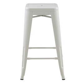 Lot de 2 tabourets pour îlot central 66 cm en métal blanc mat - indus