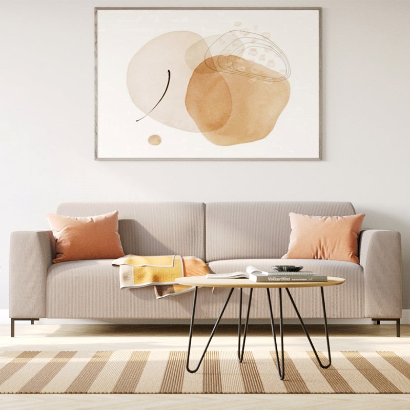 Tapis rectangulaire en jacinthe d'eau 215x150 cm - saona