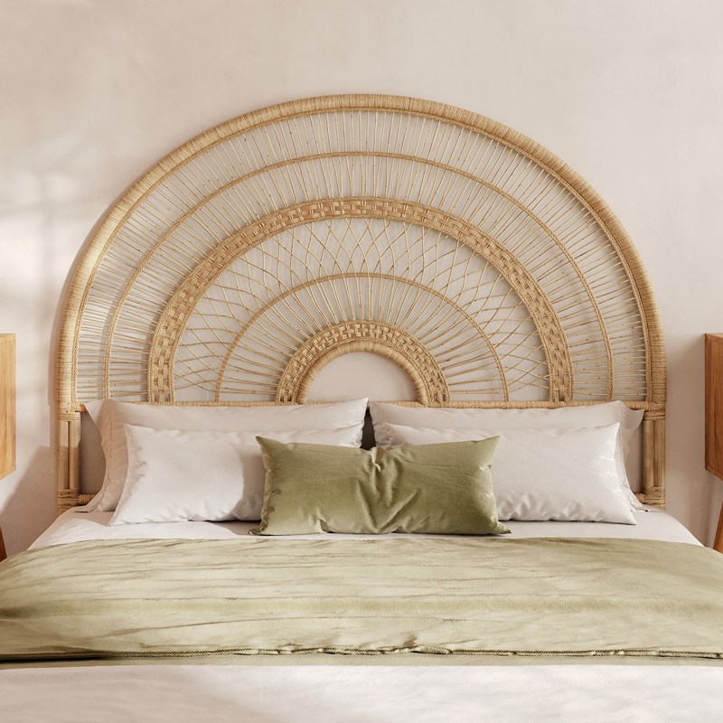 Tête de lit en rotin naturel 160 cm - astéria