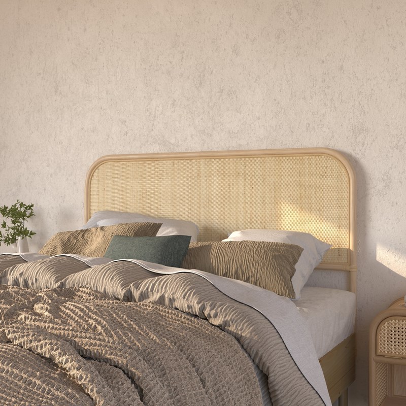 Tête de lit 140 cm en rotin naturel - grace