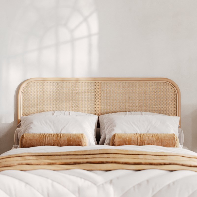Tête de lit en rotin et cannage 140 cm - naïra
