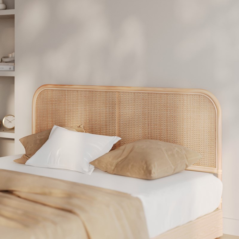 Tête de lit en rotin et cannage 160 cm - naïra