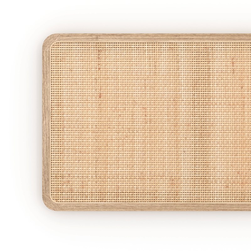 Tête de lit à suspendre en bois et cannage 160 cm - khao