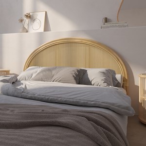 Tête de lit 160 cm en rotin et cannage - néora