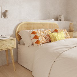 Tête de lit en rotin naturel 140 cm - navahino