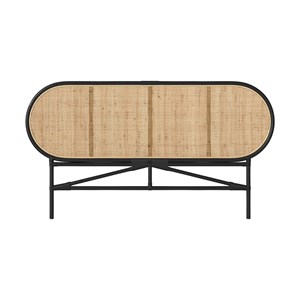 Tête de lit en rotin naturel et noir 140 cm - navahino