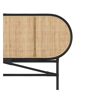 Tête de lit en rotin naturel et noir 140 cm - navahino