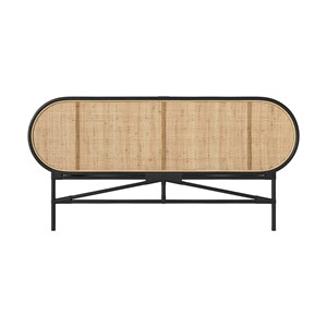 Tête de lit en rotin naturel et noir 160 cm - navahino