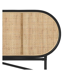 Tête de lit en rotin naturel et noir 160 cm - navahino