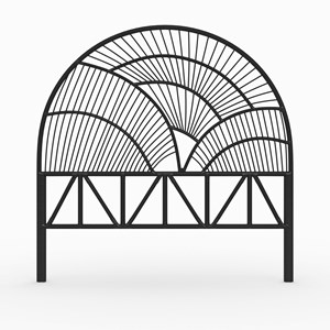 Tête de lit en rotin noir 140 cm - séléné