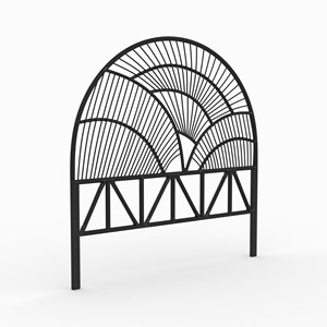 Tête de lit en rotin noir 140 cm - séléné