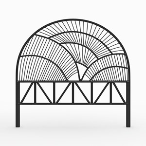 Tête de lit en rotin noir 160 cm - séléné