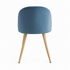 Pack 4 chaises en velours bleu et rose - cozy