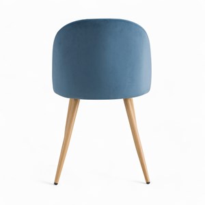 Pack 4 chaises en velours bleu et rose - cozy