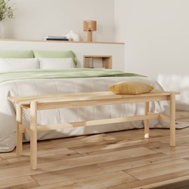 Banc 3 places en bois effet blanchi - suzette
