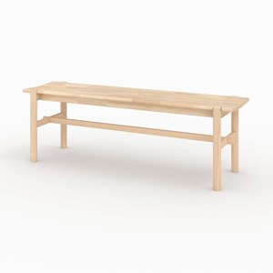 Banc 3 places en bois effet blanchi - suzette