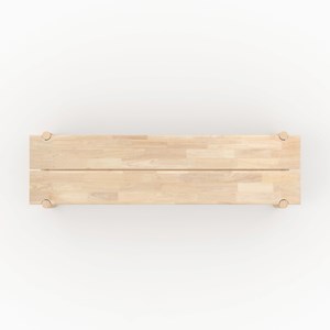 Banc 3 places en bois effet blanchi - suzette