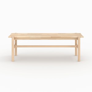 Banc 3 places en bois effet blanchi - suzette