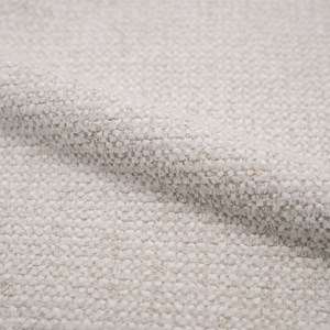 Fauteuil en tissu texturé crème - nelia