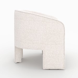 Fauteuil en tissu texturé crème - nelia