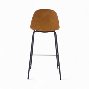 Pack 4 chaises pour îlot central camel et marron 65 cm - henrik