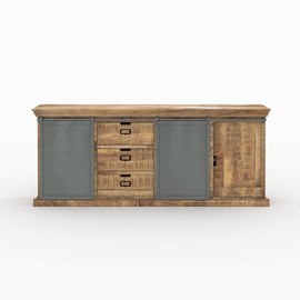 Ensemble 2 buffets en bois de manguier - tabuk