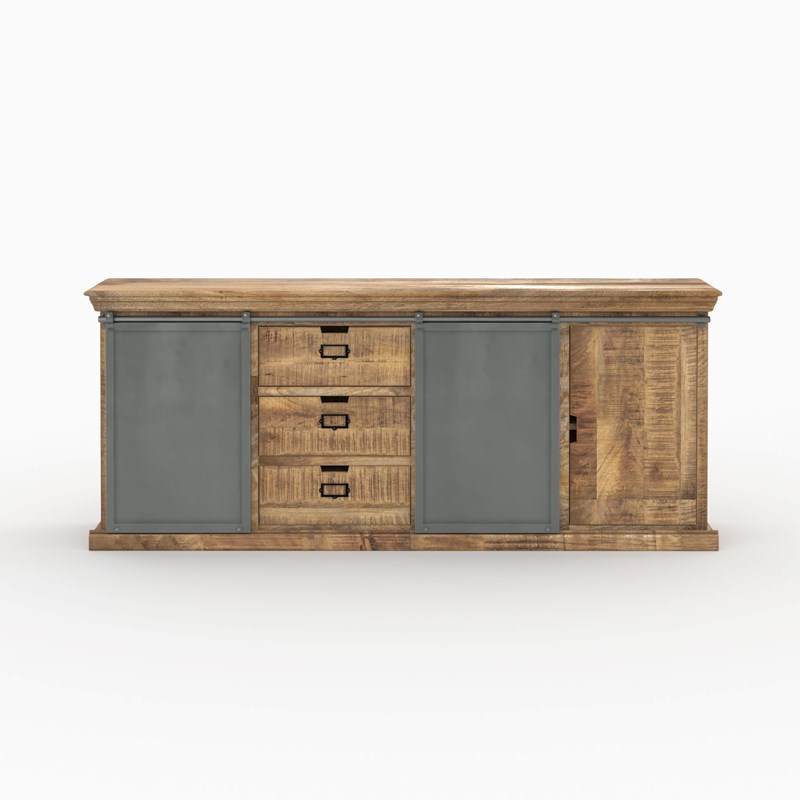 Ensemble 2 buffets en bois de manguier - tabuk